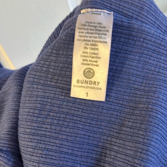 Sundry Blue Razorback Ribbed Dress - Picture 4 of 4